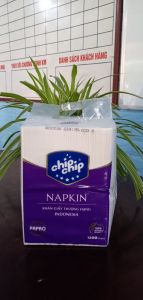 Giấy ăn thượng hạng NAPKIN chip chip 2 lớp lâu sạch siêu dai mềm mịn 1200 tờ/ gói