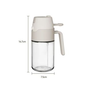 EZCOOK Glass Oil Spray Bottle And Oil Dispenser Bottle Dual Purpose 2in1 Olive Oil Sprayer Bottle
