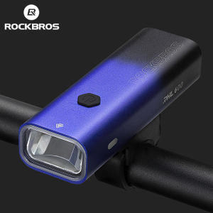 【Local Delivey】ROCKBROS Bicycle Headlight 600LM Waterproof Aluminum Alloy Shell MTB Road Bike Front Light Type-C Rechargeable 5 Modes Ultralight Cycling Flashlight Bicycle Accessories