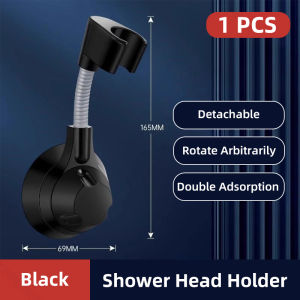 Bathroom Adjustable Handheld Shower Head Bracket Wall-Mounted Shower Head Bracket 360° Rotating Bathroom Shower Head Bracket
