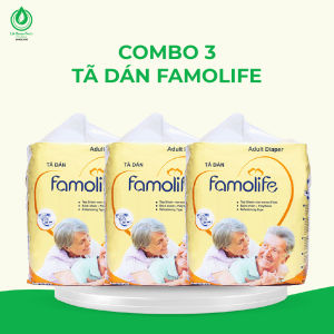 COMBO 3 Tã dán người già FAMOLIFE Cao Cấp mềm mại thấm hút