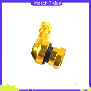 March ก้านวาล์วมอเตอร์ไซค์1ชิ้น ขอบวาล์วอลูมิเนียมอัลลอยด์มุม90องศาฝาครอบวาล์วยางแบบไม่มียางในสำหรับชิ้นส่วนล้อขอบ