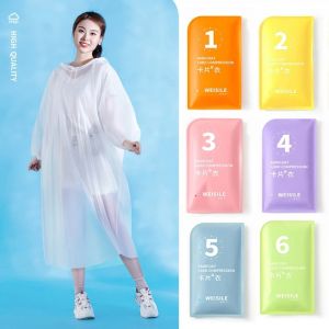 LUXERY Outdoor Rainwear Portable Raincoat Thickened Card Packaging Disposable Raincoat Travel Supplies Waterproof Rain Cover Women And Men