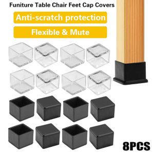 YUNAFIN 8pcs Socks Round Bottom Non-Slip Covers Furniture Feet Silicone Pads Chair Leg Caps