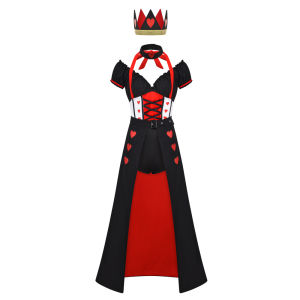 Halloween Costumes Poker Queen of Hearts Costume for Adult Women Cosplay2026