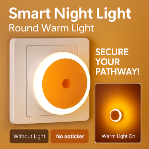 Smart Sensor Red Light LED Night Light For Bedroom Sleep Aid Energy Saving Lamp Home Decoration Warm Light Lamp