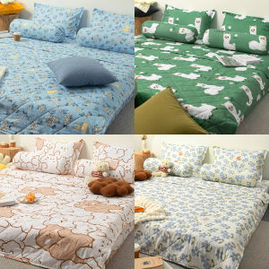 Bedcover Set Sprei Sudut Karet Promi Sprei Korea Paket Selimut Bedcover 1 Set Ukuran 120 160 180