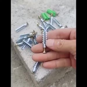 50set M6/M8 Metal Serrated Expansion Tube Self Tapping Screws Drilling Plug for Concrete Wall Anchors Fasteners Bolt Kits