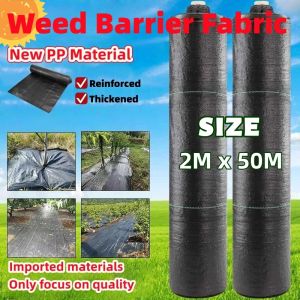 Thickest garden weed barrier fabric 20m/50m/100m Durable heavy duty garden grass cloth weeding control membrane ground cover landscape mesh for garden trellings covering membrane