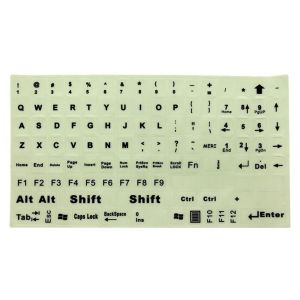 GONOVO STUDIO 1PC Standard Luminous English Glow In The Dark Fluorescent Keyboard Cover Keyboard Sticker Full Keyboard Large Letter Sticker