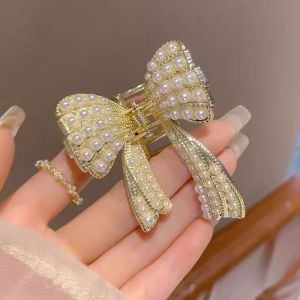 QEARL9 New Butterfly Pearl Tassel Hairpin Korean Simple Side Clip Back head Hairpins Hair Accessories for Women Girls