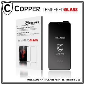 Realme C11 - COPPER Tempered Glass Full Glue Anti Glare - Matte