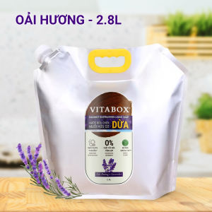 Xà phòng rửa chén Dừa VITABOX - Xà phòng lỏng tự nhiên Castile liquid soap từ dầu dừa - túi refill 2.8L