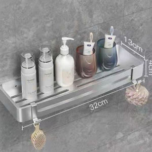 Bathroom Toilet Rack Aluminium Storage Corner Kitchen Wall Shampoo Tempat Letak Shampoo Sabun Rak Tandas Rak Tandal Toilet Aluminium