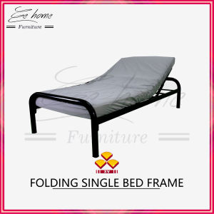 EE HOME 3V Powder Coat Metal Foldable Single Bed Frame Adjustable Single Bed Frame Katil Besi Bujang Katil Berlipat 折叠单人床 - AJ900