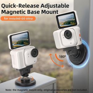 MAJESTICX Có thể xoay Đế gắn từ tính Có thể điều chỉnh Phát hành nhanh Giá đỡ đế bàn Bền bỉ Bộ chuyển đổi gắn kết Cho Insta360 Go siêu Phụ kiện camera hành trình