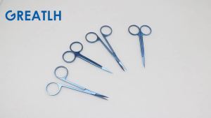 GREATLH 1pc Eyelid Titanium Scissors Surgical Scissors Double Eyelid Tools Ophthalmic Instrument