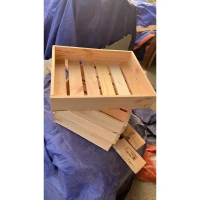 Hộp gỗ khay gỗ đựng trái cây từ Pallet Decor trang trí đa năng gỗ thông nhập khẩu
