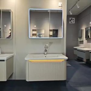 Thickened Aluminum Bathroom Cabinet Integrated Basin Ceramic Washbasin Bathroom Combination Washbasin