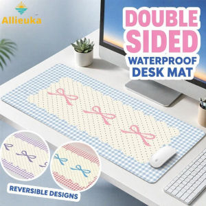 Allieuka Desk Mat PU Leather Double Sided Waterproof Non Slip Mouse Pad Desk Protector For Office Study