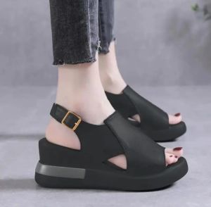 Promo Samdal Wanita Dewasa Warna Cream dan Hitam Model Terbaru 2024 -  Selop Flat terkini viral Murah Meriah - Sepatu Slop