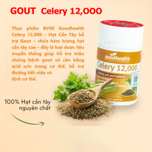 Viên Giảm Sưng Đau Gout Giảm Mỡ Máu Celery Goodhealth NewZealand Hộp 60 Viên