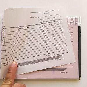 Bon Nota Faktur Besar Rangkap 2 / Nota Rangkap 2 setengah folio / Faktur Besar  2 Ply