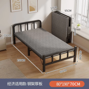 Super Single Bed Frame Queen Queen Size Bed Frame Single Metal Bed Frame Single Dormitory Lunch Break Small Bed Reinforced Iron Bed 单人床