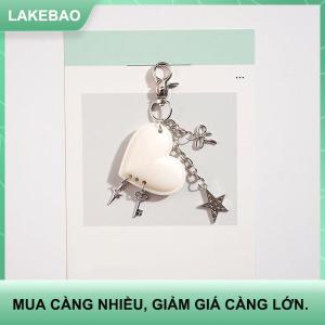 【LAKEBAO】 Acrylic đính cườm bướm Keychain tim quyến rũ Mặt dây chuyền Keyring trang sức cho cô gái phụ nữ Quà Tặng túi trang trí