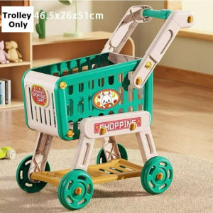~Dari KL~Large Baby Trolley Shopping Cart Toy Play House Supermarket kids playset Trolley Cutting Fruit mainan budak
