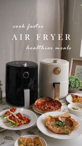 Giselle Air Fryer with Timer & Temperature Control - Black/Cream White (3.0L/1000W) KEA0196/KEA0198 - Lazada