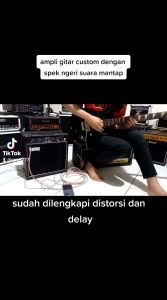 Ampli gitar custom 6.5inch sudah distorsi fx delay suara mantap