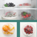 100 PIECES Disposable Plastic Film Bowl Cover Elastic Food Dust Plastic Wrap Cover Food Wrap Food Cover. 
