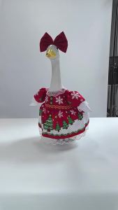 New Christmas porch goose costume 23 Large white goose clothing garden sculpture holiday decoration