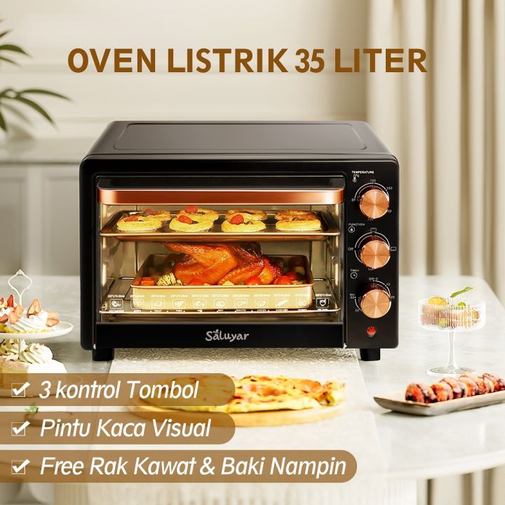 Saluyar%20KX3001%20Oven%20Listrik%20Low%20Watt%2033L/22L%20kualitas%20yang%20baik%20Pemanggang%20Kue%20Kontrol%20suhu%20independen%20-%20Image%206
