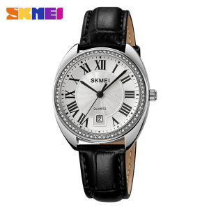 Kado Jam Tangan Wanita Kasual Kulit SKMEI 2183 Kuarsa Original Anti Air