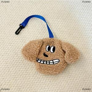 [COD] FUSHI0 INS Style Cute Plush Puppy Outdoor Portable Waste Bag Dispenser Carrier Dog Clean Bag Holder Storage Box Bag Accessories