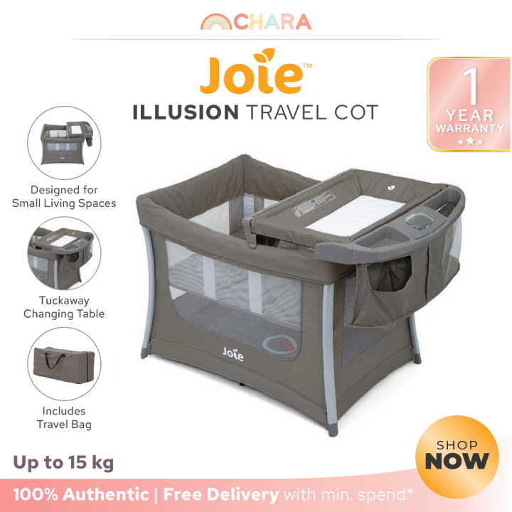 Joie Illusion Travel Cot Nickel Lazada Singapore