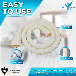 FLUSSO Selang Mesin Cuci out let / selang pembuangan mesin cuci outlet pembuangan air selang 15 meter dan selang 2 meter