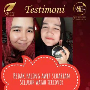 paket makeup lengkap 1 set sr12 - bedak padat dan pengawet makeup setting spray sr12 | bedak awet tahan lama anti air dan tahan keringat