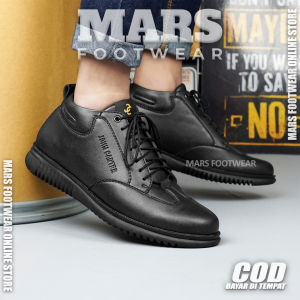 MARS Dominic Sepatu Pantofel Formal Medium Pria Sepatu Boots Fashion Cowok Hitam