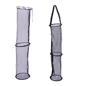 60cm-200cm Foldable Fishing Net Holder Baits Storage Cage Trap Fishing Basket Portable Bucket for Keep Live Fish