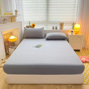 【ship in 24h】Super Elastic Cadar 360°Full Cover Fitted Bedsheet Set Soft Breathable Bedsheet No pilling No fading
