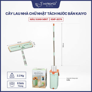 bộ cây lau nhà chữ nhật tách nước bẩn Kaiyo Nhật Bản phiên bản Premium