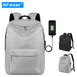 Afesar กระเป๋าเป้ใส่แล็ปท็อป15.6นิ้วกระเป๋าใส่แล็ปท็อปกระเป๋านักเรียนลำลองสำหรับผู้ชายผู้หญิงกระเป๋าเดินทางกันน้ำกระเป๋ามัลติฟังก์ชั่นกระเป๋าชาร์จ USB