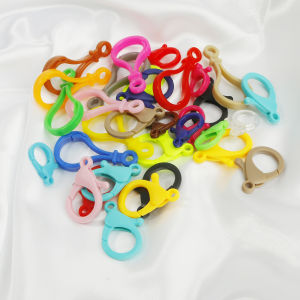 10pcs/bag Multi-colors Mixed Plastic Snap Lobster Clasp Hooks DIY Jewelry Making Findings for Keychain Toys Bags Accessories