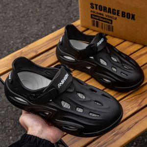 Korean Hole Shoes For Men Summer Beach Shoes Sandals Slippers For Men Casual Hiking Water Shoes For Men Large Size 40-47