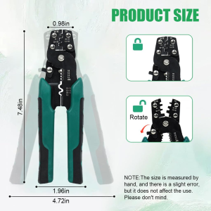 4 in 1 Multi functional Terminal Crimping Tool Terminal Crimper Pliers Crimp Tools Multi-function Mini Electric Terminal Crimping Pliers With Wire Stripping Cutting Hand Crimping Tool Multiple Connector Kits