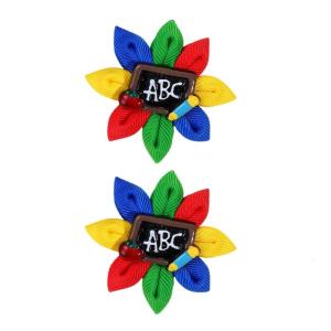 Dệt Ribbon mái tóc màu cầu vồng clip cho phụ nữ và cô gái tóc nhiều màu Phụ Kiện Kẹp Tóc barrette cho trở lại Trường Học lễ kỷ niệm