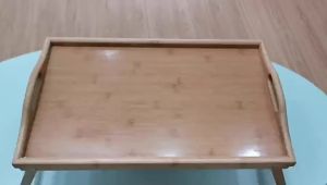 LZD  Folding Dining Table Bed Confinement Table Bamboo Laptop Table Movable Thickened Small Table